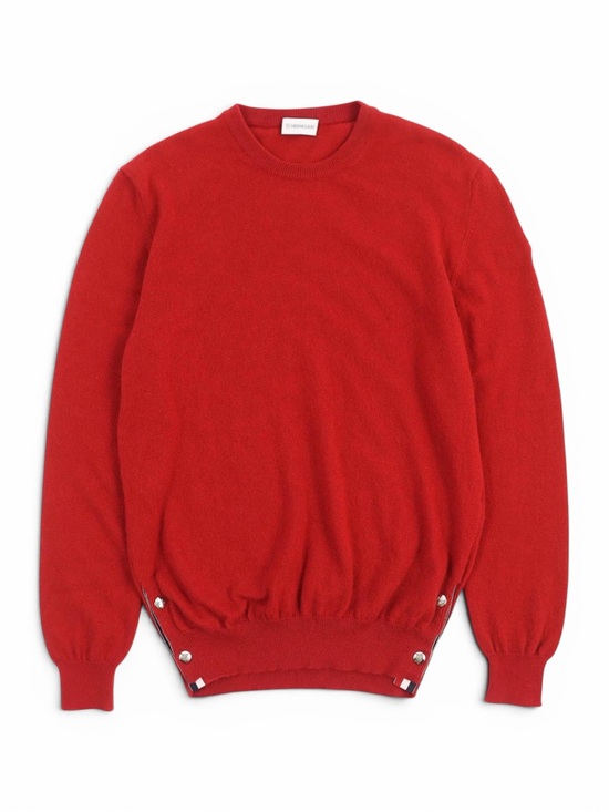 Moncler Other - MONCLER • Maglione Tricot Girocollo Round Neck Cashmere Sweater in Red